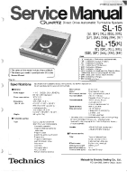 Technics - SL-15 - Service manual 